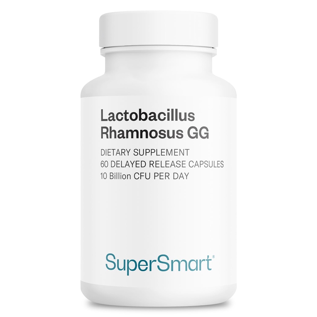 Supersmart - Lactobacillus Rhamnosus GG 10 Δισεκατομμύρια CFU ανά ημέρα (LGG Probiotic with Inulin) - Πνευστική & Ανοσολογική Υποστήριξη - Κολπική Χλωρίδα Υγεία 