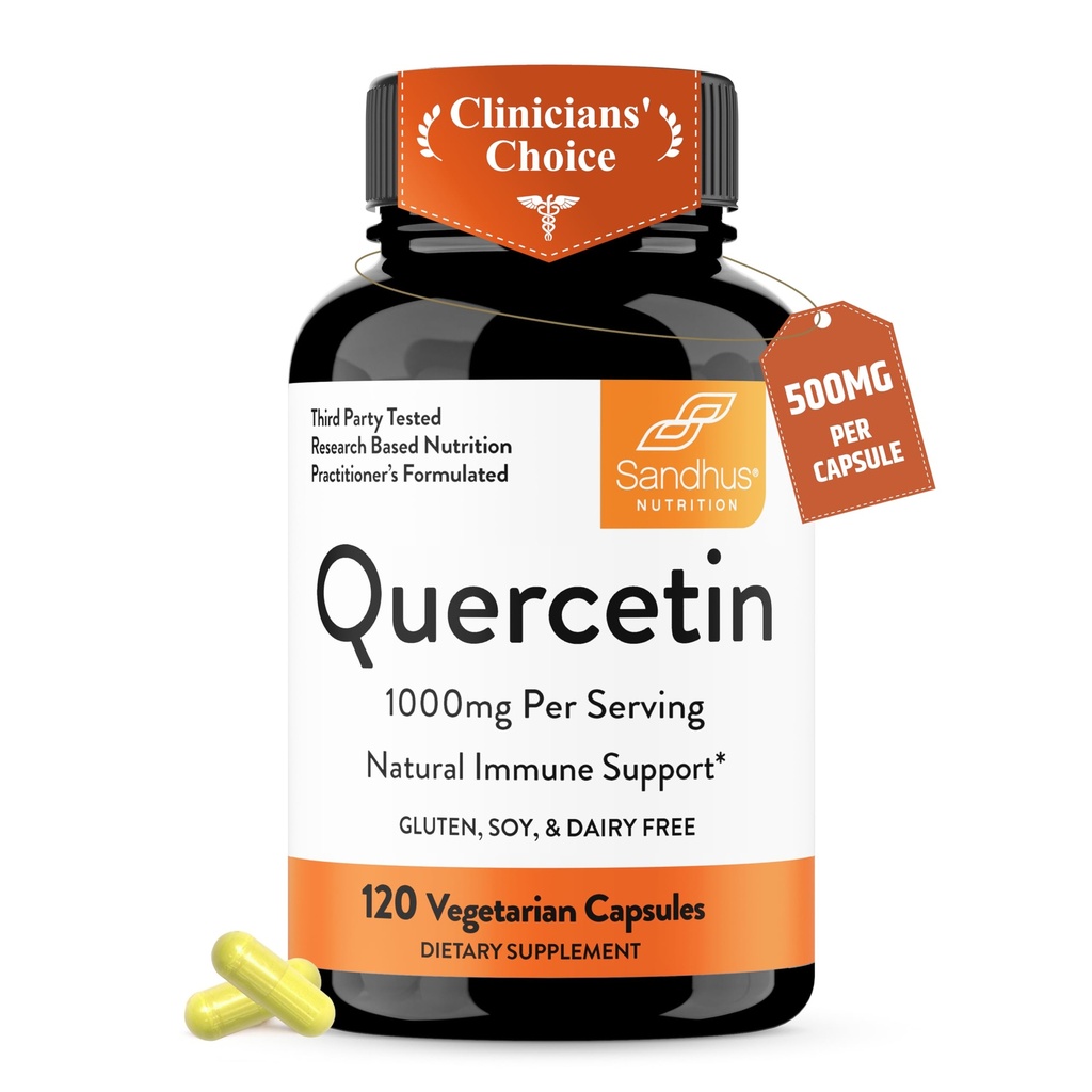 Quercetin του Sandhu χορτοφαγικές κάψουλες Συμπληρώματα 120 Count (Pack of 1) 