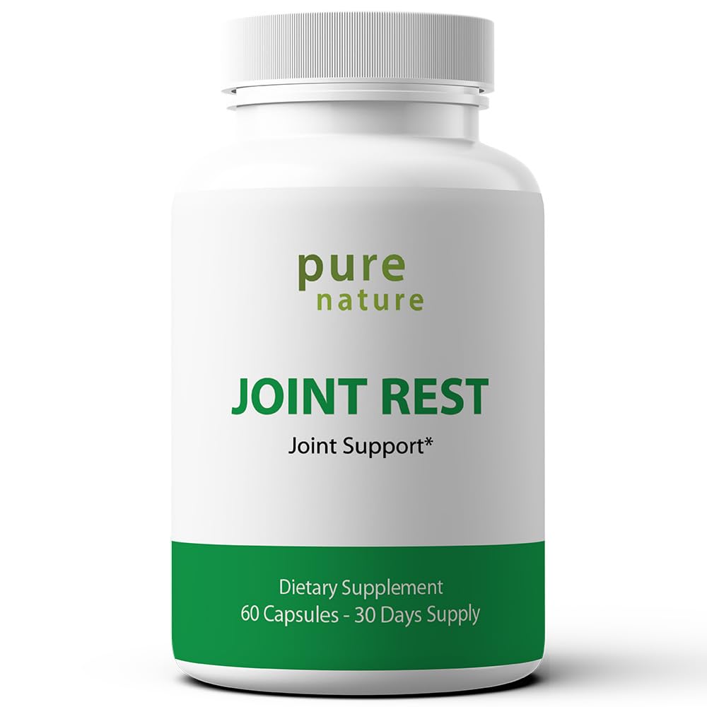 PureNature Joint Rest - Κοινό συμπλήρωμα υποστήριξης με γλυκοζαμίνη, χονδροϊτίνη, Boswellia, MSM, Turmeric, Bromelain, – 60 κάψουλες