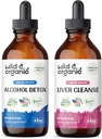 Wild & Organic Alcohol Detox Tincture 4 fl oz & Liver Cleanse Tincture 4 fl oz