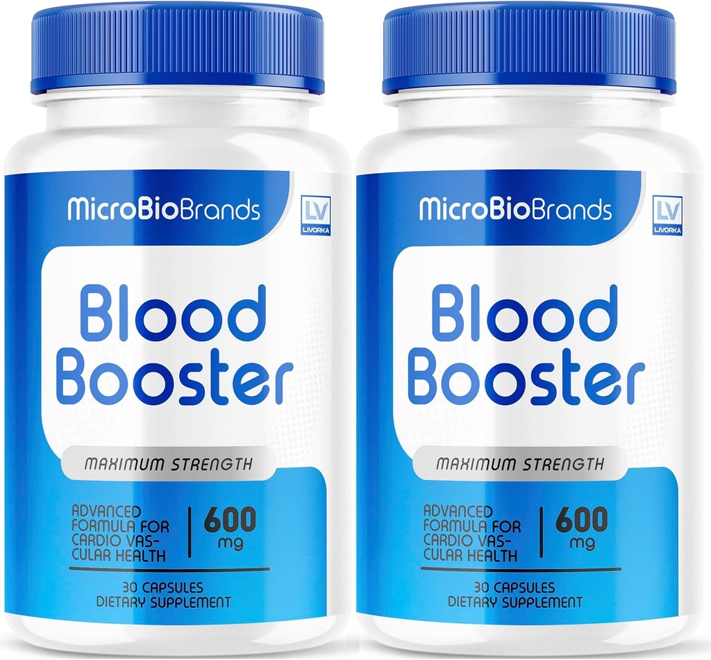 (2 Pack) Microbio Blood Booster, Microbio Blood Booster χάπια, Micro Bio Brand Blood Booster, Micro Bio Bio Blood Booster Advanced Formula, Microbio Brands BloodBoster, 60 κάψουλες για 2 μήνες