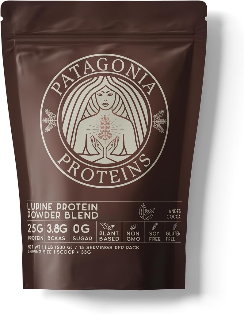 Πρωτεΐνη Vegan Συγκομιδή στην Παταγονία, 25g, 110 Cal, 3.8g BCAAs, Φυτικών, Μη ΓΤΟ, Χωρίς ζάχαρη, Χωρίς σόγια, Χωρίς γλουτένη (Άνδες Κακάο, 15 εξυπηρετούν)