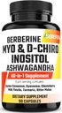 Myo- Inositol & D- Chiro Inositol Κάψουλες με Ashwagandha, Berberine, Cinnamon, Gymnema, Chasteberry, Milk Thistle, Turmeric, Bitter Melon - 90 Κάψουλες