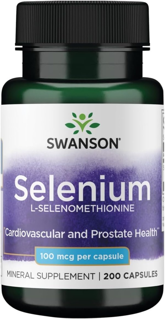 Swanson Σελήνιο (L- Σεληνομεθειονίνη) 100 mcg 200 Καψάκια