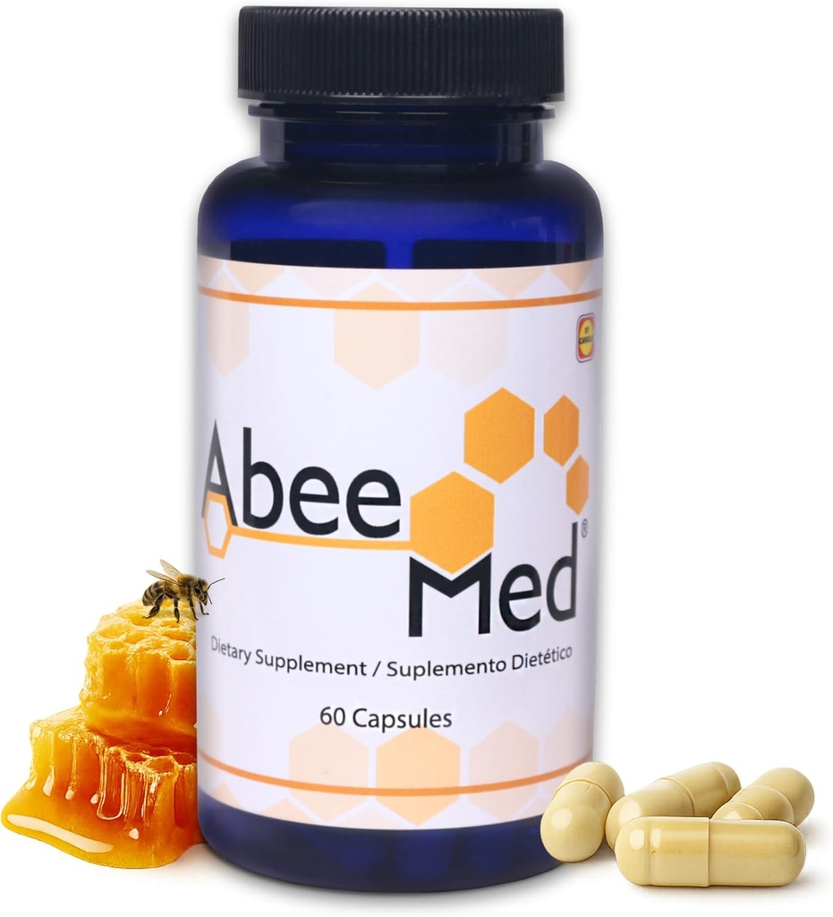 AbeeMed Bee Venom Κάψουλες - Natural Apitoxin Supplement w/Manuka Honey - Φλεγμονή & Κινητικότητα Υποστήριξη, Κοινή & Μυϊκή Δυσφορία - Υποστήριξη Διάστρεμμα, Μώλωπες και Στεφάνες - 60 Count (30 Services)