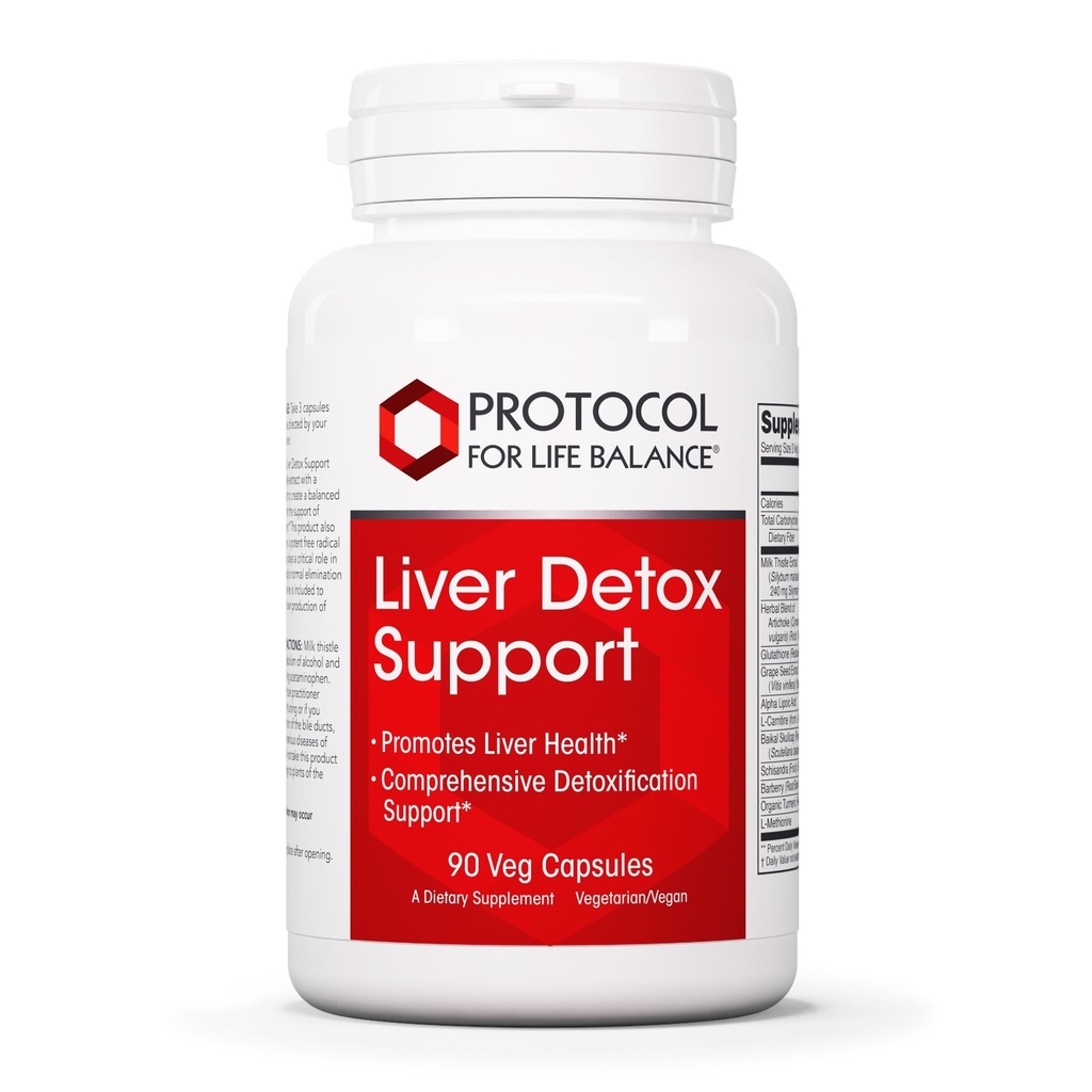 Protocol Liver Detox Support* - Liver Cleanse Detox* - Συμπλήρωμα γλουταθειόνης - Γαϊδουράγκαθο γάλακτος & Μεθειονίνη - Χωρίς γαλακτοκομικά & Vegan - 90 κάψουλες Veg