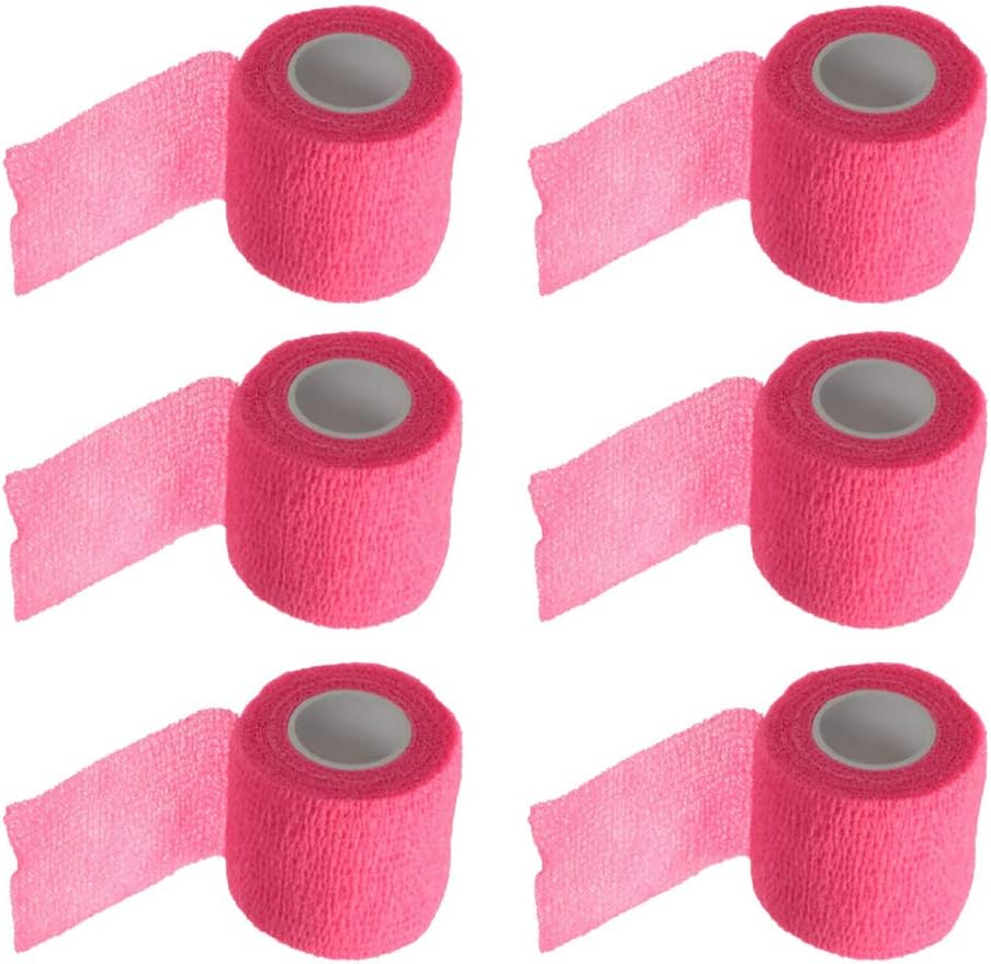ΑΝΑΠΤΥΞΗ 2 Inches X 5 Yards Αυτοσυντηρούμενη Cohesive Wrap Bandages Adhesive Wounds Strong Elastic First Aid Tape for Sport Wrist Ankle 6 Count