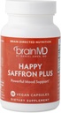 Dr Amen BrainMD Happy Saffron Plus - 90 κάψουλες, συσκευασία των 2 - Με εκχύλισμα λουλουδιών σαφράν, κουρκουμίνη & ψευδάργυρος - Vegan, χωρίς γλουτένη - 60 Σύνολο εξυπηρετήσεων