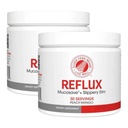 Reflux Digestive Supplement - Ροδάκινο Mango Flavor - Κάθε Tub = 30 Scoops = 30 Services - Mucosal Support for Acid Issues - with Mucosave FG and Slippery Elm Bark (2 Tubs)