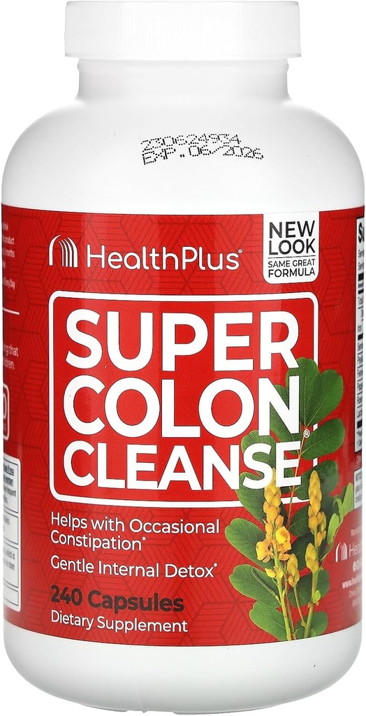 Health Plus Inc Super Colon Cleanse 530 mg 240 Καψάκια, η συσκευασία μπορεί να ποικίλει