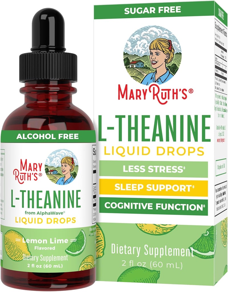MaryRuth's L Theanine 200mg Liquid Drops 