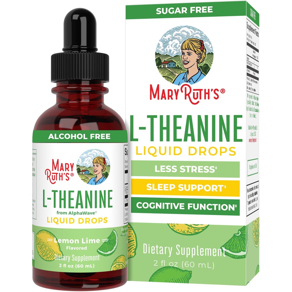 MaryRuth's L Theanine 200mg Liquid Drops 