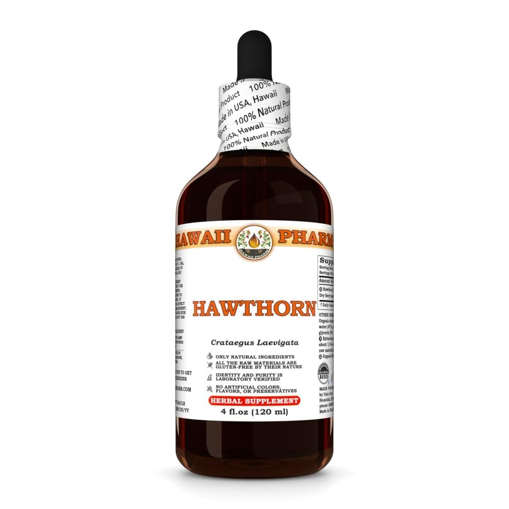 Hawthorn Extract, Βάμμα για την ευεξία της καρδιάς, υποστηρίζει την κυκλοφορία, προωθεί την ισορροπία των λιπιδίων, αντιοξειδωτικό πλούσιο, ενισχύει την ανοσοποιητική δύναμη - 4 fl.oz