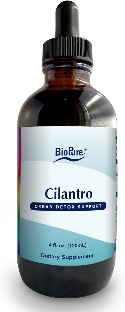BioPure Cilantro Herbal Tincture – Poent Botanical Extract Πλούσιο σε Ωφέλιμα Φυτοθρεπτικά συστατικά και Πολυφαινολικές Ενώσεις που υποστηρίζει το ανοσοποιητικό, Detox Cleanse, Gut Health, & Γενική ευεξία – 4 fl oz