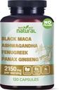 Γιατί όχι φυσικό 4-σε-1 Organic Black Maca Root, Ashwagandha, Fenugreek, Panax Ginseng κάψουλες, συμπλήρωμα για άνδρες και γυναίκες