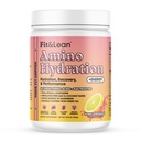 Fit & Lean Amino Hydration Plus Ενέργεια, προ προπόνηση σε σκόνη, 6g Vegan Essemtial Amino Acids, EAA, BCAA, Γλουταμίνη, ηλεκτρολύτες & φυσική καφεΐνη, ροζ λεμονάδα, 30 Serv