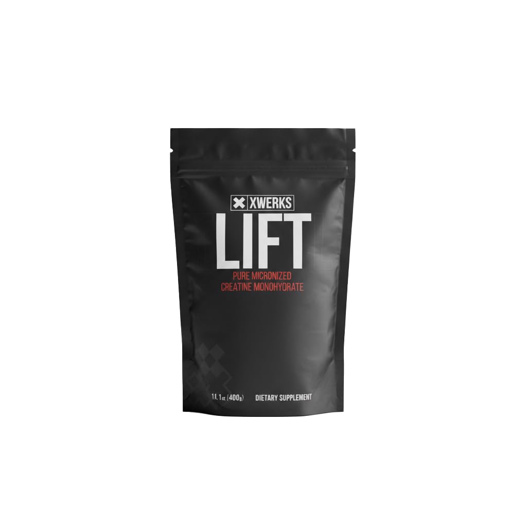 Xwerks Ανύψωση Μικρονωμένο Creatine Monohydrate σκόνη, Unflavoured, 80 εξυπηρετήσεις, 100% καθαρό φυσικό 5000mg Creatine Formula, Υψηλής διαλυτότητας συμπλήρωμα απολαβών μάζας, πριν την προπόνηση για την αποκατάσταση της μυϊκής ανάπτυξης