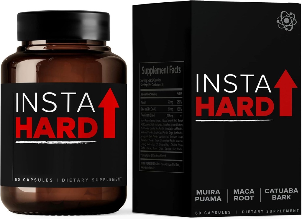 Συμπληρώματα Κάψουλες w/Maca Root, Tribulus Terrestris Extract, Muira Puama για την υποστήριξη της ενέργειας, της απόδοσης, της ευεξίας & του αζώτου Οξείδιο για άνδρες & γυναίκες - 60 κόμης