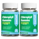 2 τεμ. Chlorophyl Gummies για αποσμητικό ODOR*, Χωρίς ζάχαρη Chlorophyl για ανοσοποιητική υποστήριξη γυναίκες Vegan μη-GMO, 120 κόμης