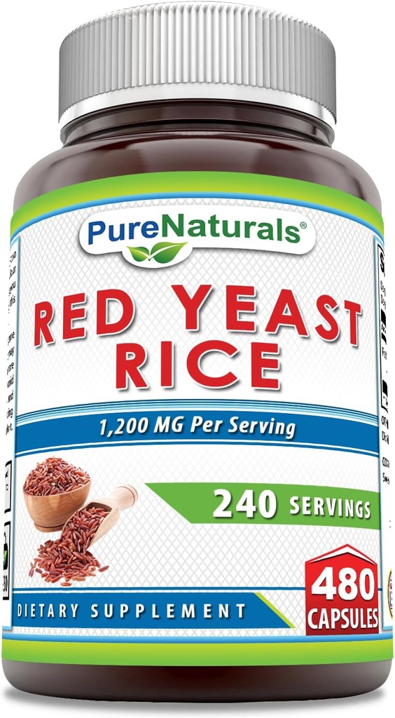 Pure Naturals Red Yeast Rice 1200 Mg ανά Σερβίρισμα, Συμπληρώματα καψακίων 