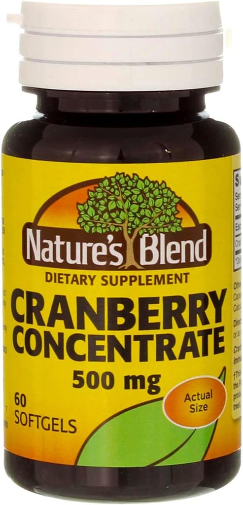 Nature's Blend Cranberry Concentrate 500 mg Soft Gels - 60 ct, Συσκευασία των 3