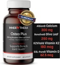 Osteo Plus 4-σε-1 Ολοκληρωμένο συμπλήρωμα - Ασβέστιο με βιταμίνη D3, K2 και Bonolive - Υποστηρίζει υγιή γήρανση - Χωρίς γλουτένη, μη ΓΤΟ, Vegan (60 Count)