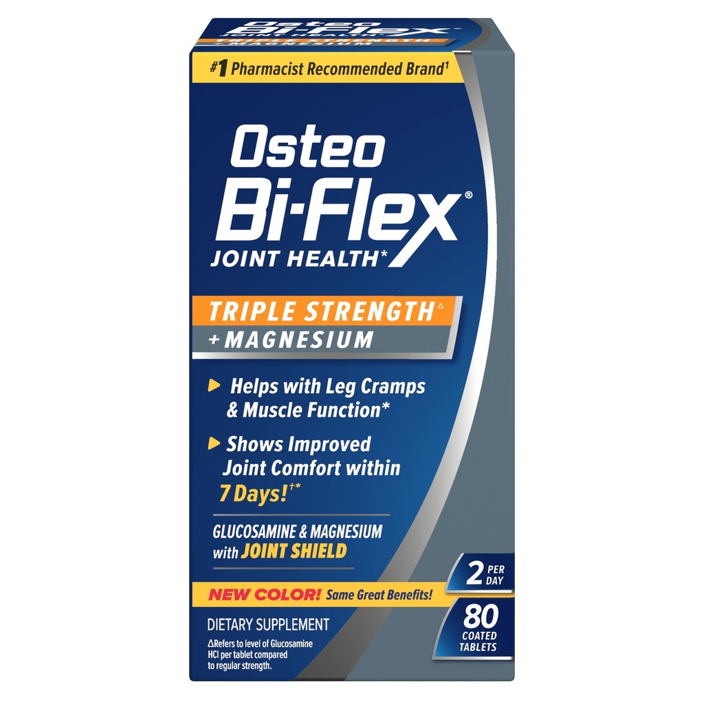 Osteo Bi- Flex Triple Strength Joint Supplement με Γλυκοσαμίνη & Μαγνήσιο, Χωρίς Γλουτένη, 80 δισκία