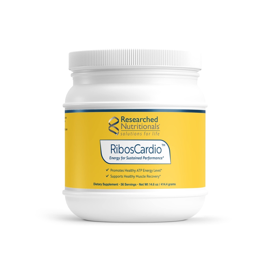 Ερευνημένα Διατροφικά RibosCardio ATP Energy Powder - D Ribose & L Carnitine Supplement with Magnesium, Malic Acid - Υποστηρίζει την αποκατάσταση των μυών, Heart Health & Brain Health (41.4 g)