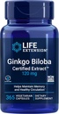 Επέκταση ζωής Ginkgo Biloba Certified ExtractTM, 120 mg, Helps Reserve Memory & ignitation, Gluten-free, Non-GMO, Vegetarian, 365 κάψουλες