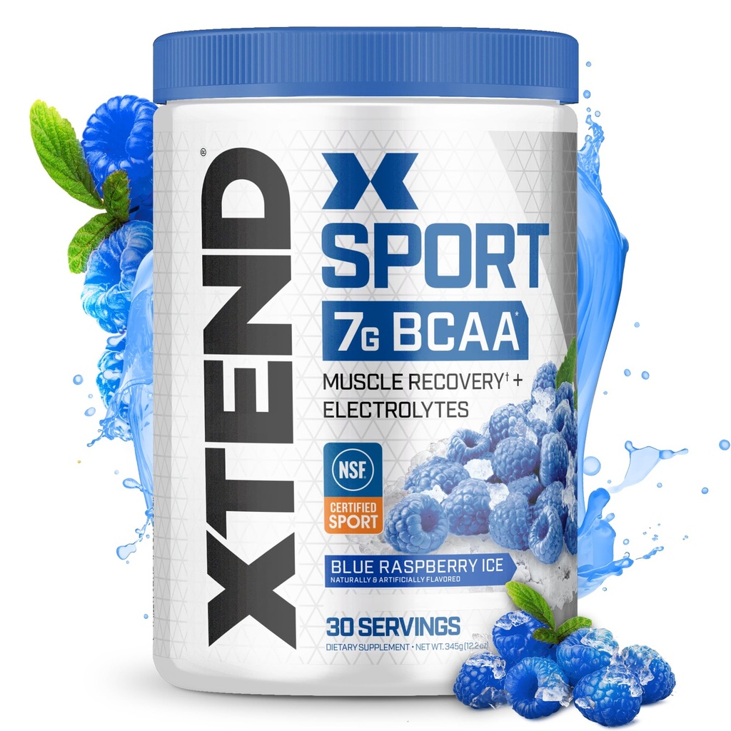 XTEND Sport BCAA Powder Blue Raspberry Ice - Ηλεκτρολύτης σκόνη για την ανάκτηση & ενυδάτωση με Αμινοξέα - 30 εξυπηρετούν