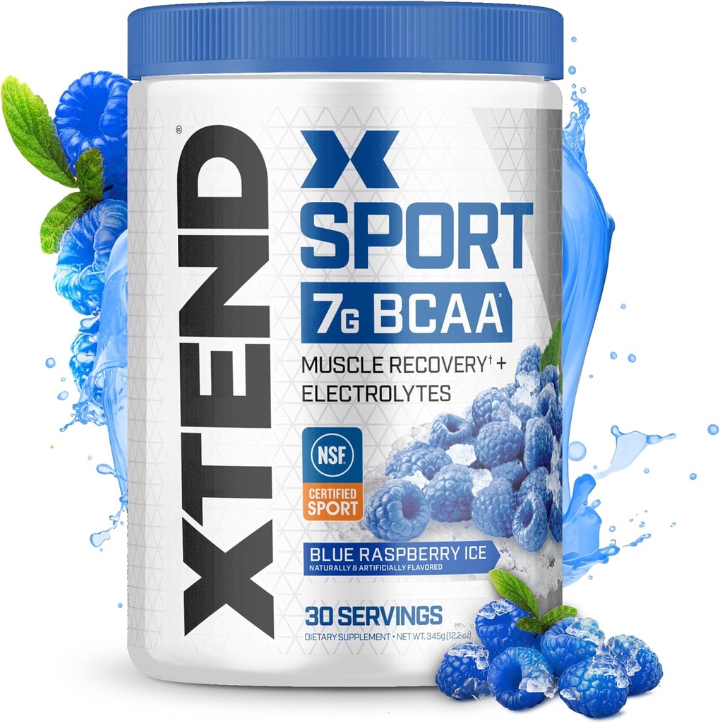 XTEND Sport BCAA Powder Blue Raspberry Ice - Ηλεκτρολύτης σκόνη για την ανάκτηση & ενυδάτωση με Αμινοξέα - 30 εξυπηρετούν