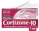 Κορτιζόνη 10 Μέγιστη δύναμη Feminine Itch Cream, 1% Hydrocortisone, 1 oz.
