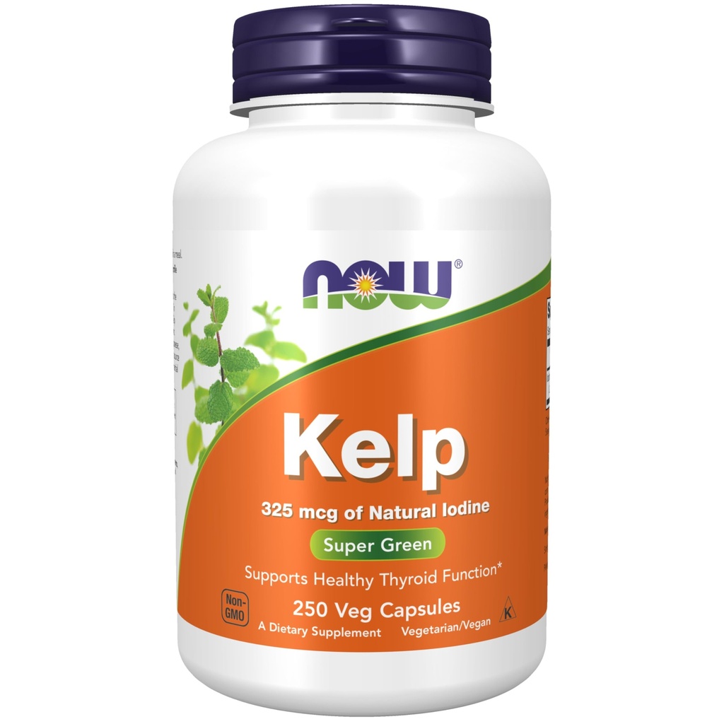 Τώρα συμπληρώματα, Kelp 325 mcg του φυσικού ιωδίου, υποστηρίζει υγιή Thyroid λειτουργία *, Super Green, 250 κάψουλες Veg