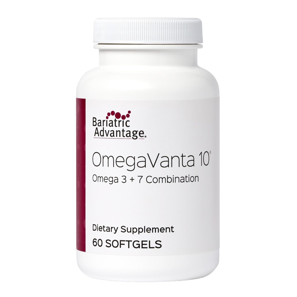 Μπαριατρικό Πλεονέκτημα OmegaVanta 10 - Ωμέγα ιχθυέλαιο - Εμπλουτισμένη EPA & DHA - Enteric Softgel Design - Υποστηρίζει την υγεία της καρδιάς* - Φυσικό άρωμα λεμόνι - 60 Softgels