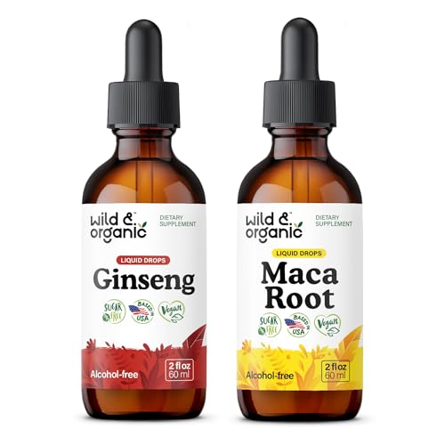 Άγρια & οργανικά Ginseng Βάμμα 2 fl oz & Maca Ρίζα Βάμμα 2 fl oz