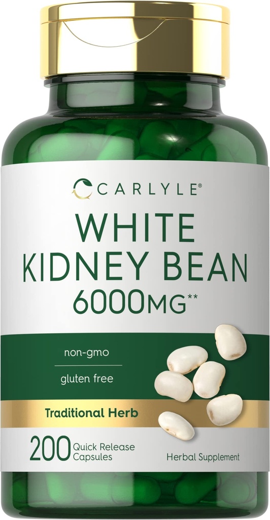 Carlyle White Kidney Bean | 200 Count | Non-GMO & Gluten Free Extract