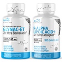 Nature's Fusions GlyNAC-ET (60 Capsules) - R Alpha Lipoic Acid 600mg (60 Capsules) - Anti Aging Bundle