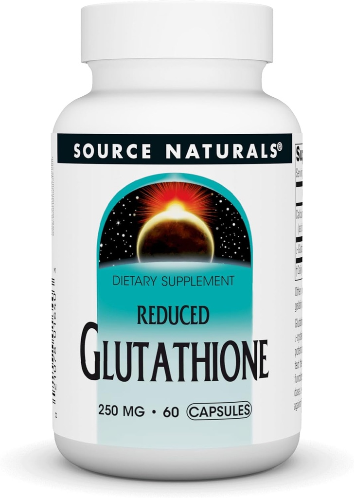 Source Naturals Glutathione, συμπλήρωμα για την υποστήριξη του ήπατος *, 250mg - 60 κάψουλες