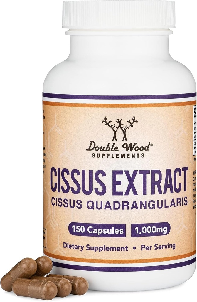 Cissus Quadrangularis Super Extract, 150 κάψουλες (Non-GMO, χωρίς γλουτένη) Συμπλήρωμα διατροφής για την κοινή και Tendon υγεία, 1000mg σερβιρίσματος μέγεθος
