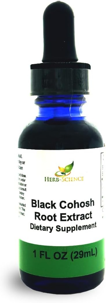 Μαύρο Cohosh Root – Υποστηρίζει εμμηνορρυσιακή ανακούφιση, εμμηνόπαυση ανακούφιση, Υγιεινή πίεση του αίματος, Κυκλοφορία – Χωρίς αλκοόλ υγρό εκχύλισμα, 1 oz - Herb-Science