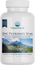 Nature’s Lab Zinc Picolinate 50mg - Highly Absorbable Zinc Supplement – 100 Capsules (3 Month Supply)
