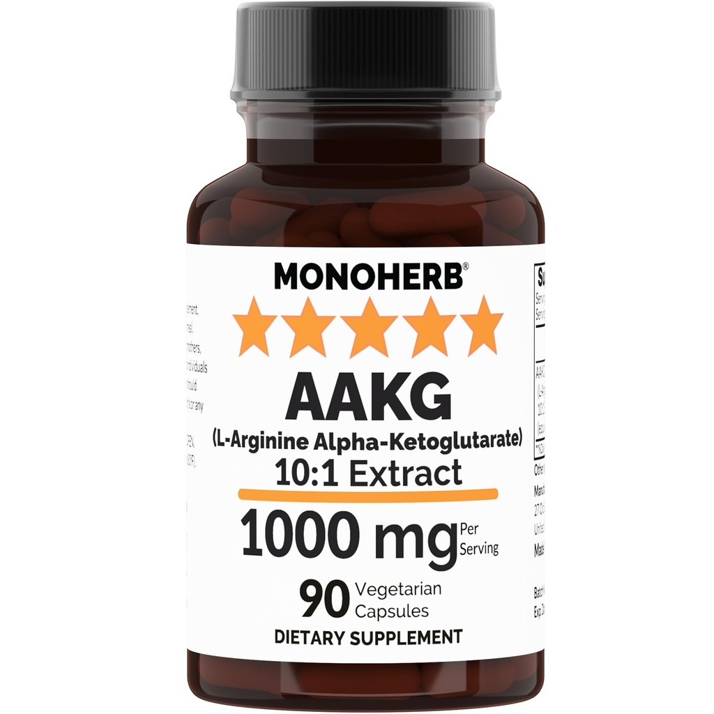 MONOHERB AAKG - L- Αργινίνη Άλφα- Κετογλουταρική - 1000 mg - 90 Κτηνοτροφικές Κάψουλες