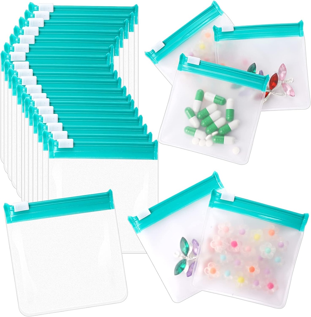 24 Pcs Travel Pill Packets Χάπια Τσάντες Puch Reusable Zippered Τσάντα Ιατρικής Set Self Sealing Clear Plastic Medicine Organizer with Slide Lock Monday to Sunday Pill Baggies for Pills Small Item Storage