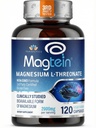 Magnesium L Threonate, Magtein, Brain Supplement for Memory, Focus, Sleep and Cognitive Support, High Absorption Magnesium L-Threonate, Non-GMO, No Laxative Effect – 2,000 mg, 120 Vegan Capsules
