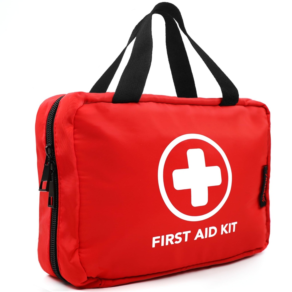 330 Piece Kit πρώτων βοηθειών, Premium Αδιάβροχο Compact Trauma Ιατρικές Κιτ για οποιαδήποτε Επείγουσα, Ιδανική για Σπίτι, Γραφείο, Αυτοκίνητο, Ταξίδι, Εξωτερική, Κάμπινγκ, Πεζοπορία, Σκάφος (κόκκινο)