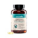NatureWise Extra-Stength Omega 3 Fish Oil Supplement - 1000mg ανά Σερβίρισμα - 600 EPA & 400 DHA και βιταμίνη E - Υποστήριξη για την Καρδιά & Εγκεφαλική Υγεία - Λεμόνι Γεύση, GMO-Free - 60 Softgels[1-Month Supply]