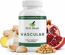 M.D. Αγγειακό - Expert Formulated Supplement - Αγγειώδη & Συνολική Ευεξία Στόχοι - Σωστή Ροή, Αριθμοί, Ισορροπία - Ισχυρό σκόρδο, Τζίντζερ, L-αργινίνη, Ρόδι - 120 Κάψουλες (Pack of 3)