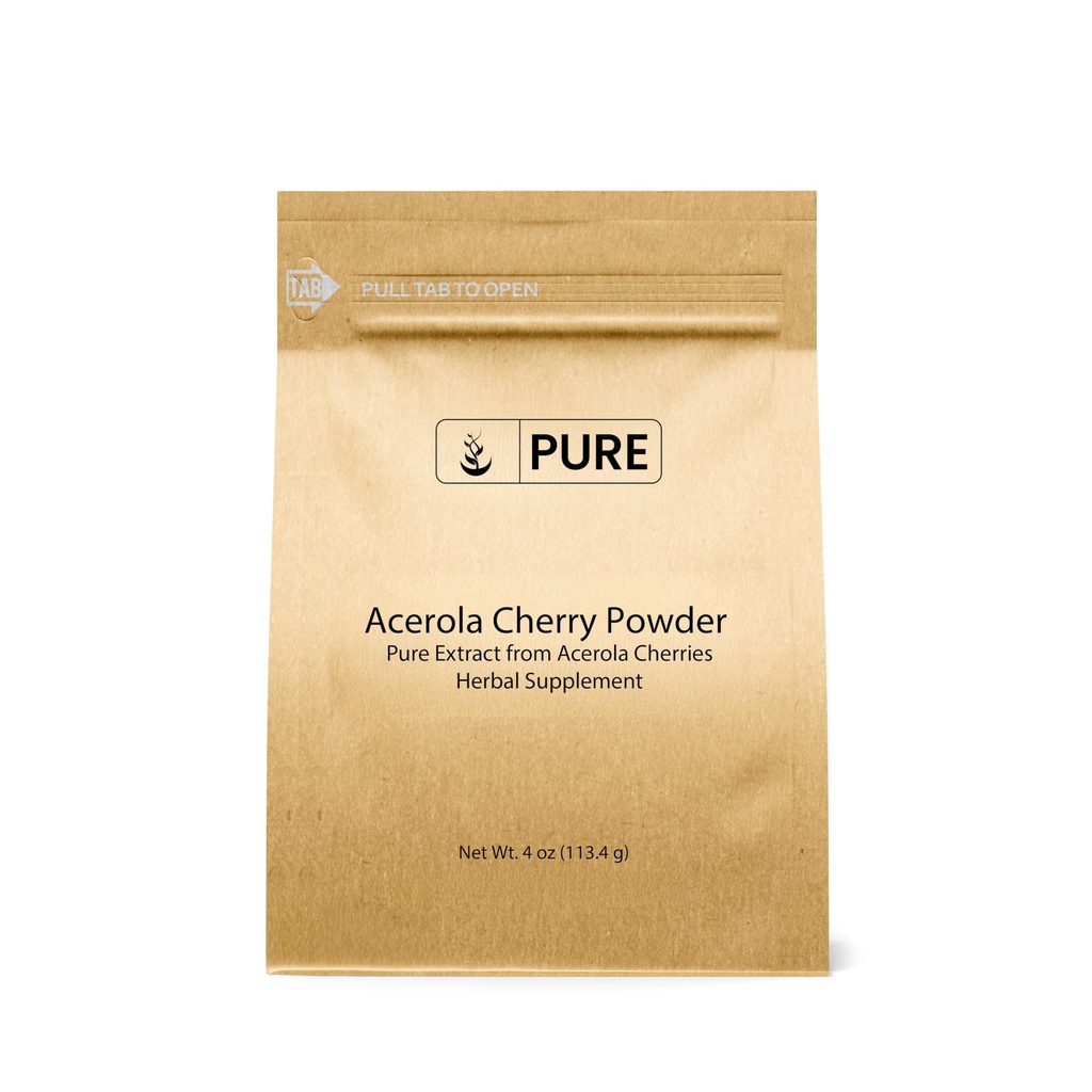 Αμιγώς πρωτότυπα συστατικά Acerola σκόνη κεράσι 4oz μη-GMO, χωρίς γλουτένη, Οικολογική συσκευασία