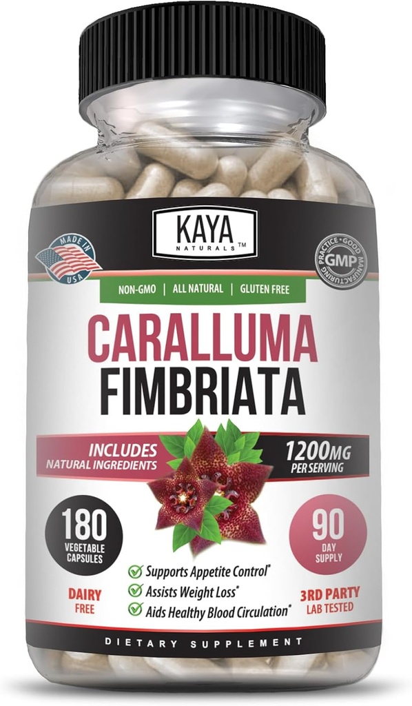 Kaya Naturals - Caralluma Fimbriata 1200mg High Potency Supplement 