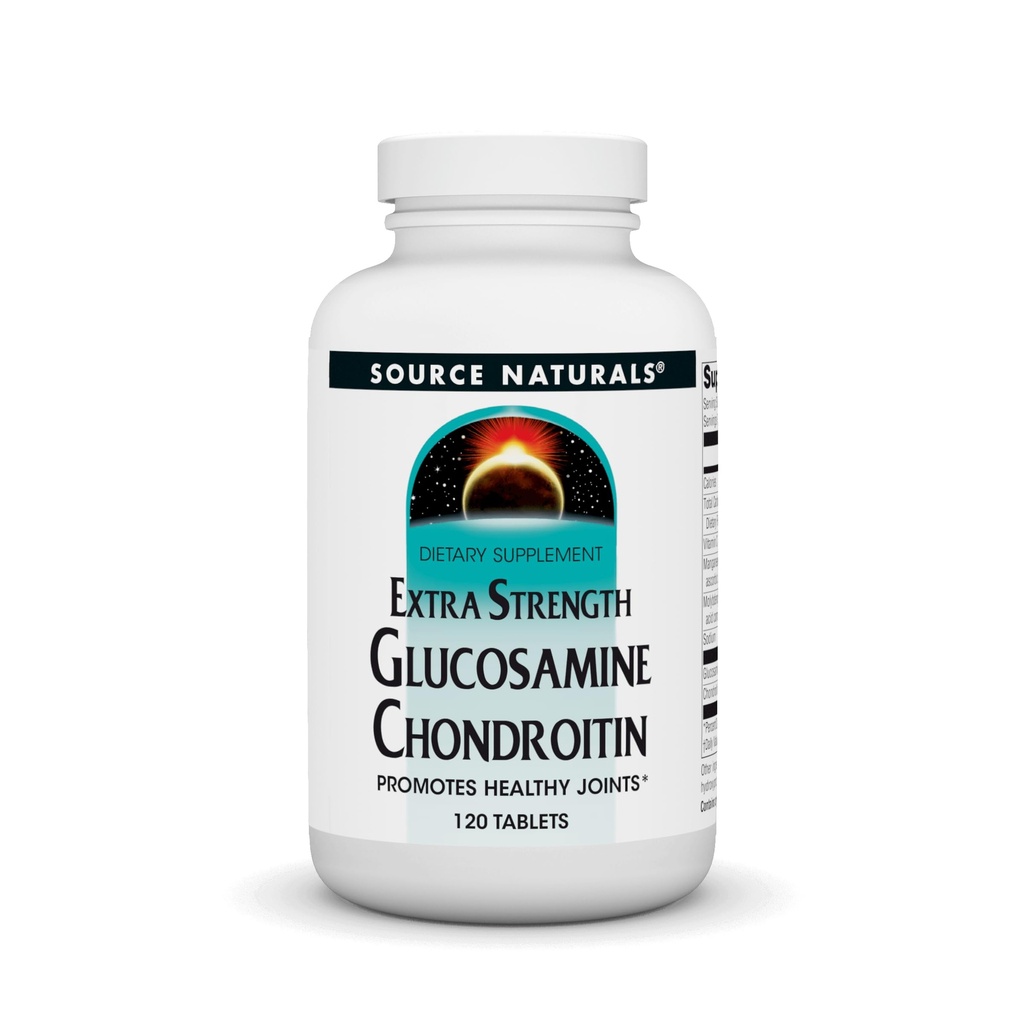 Source Naturals Extra Strength Glucosamine Chondroitin, Promotes Healthy Joints* - 120 Tablets